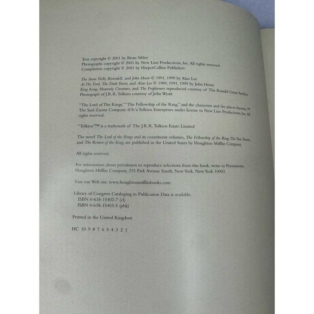 Visual Companion To Lord Of The Rings AND  Lord Of The Rings Oficial Movie Guide